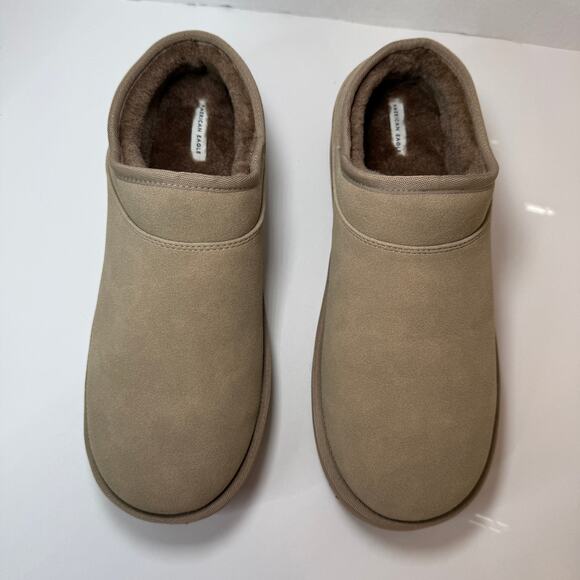 American Eagle Outfitters Women's Hangout Slip On Platform Slippers Tan Size 10 - Picture 3 of 9